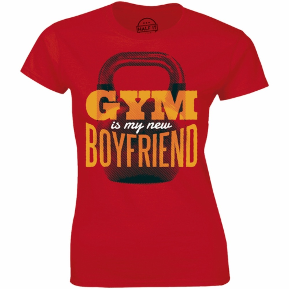 Gym is My New Boyfriend Kettlebell T-shirt Tees